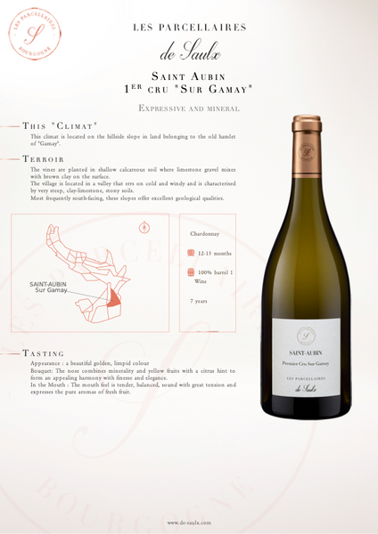 Les Parcellaires de Saulx Saint Aubin 1er Cru Sur Gamay Blanc 2020 750ml