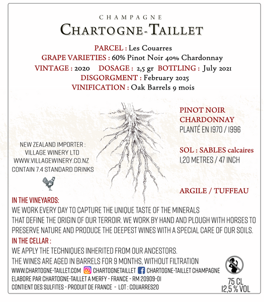 Champagne Chartogne-Taillet Les Couarres Extra Brut N•2020 750ml