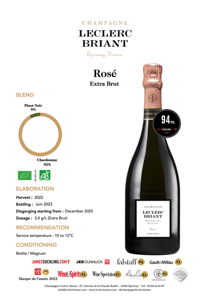 Champagne Leclerc Briant Rose Extra Brut  2022  750ml