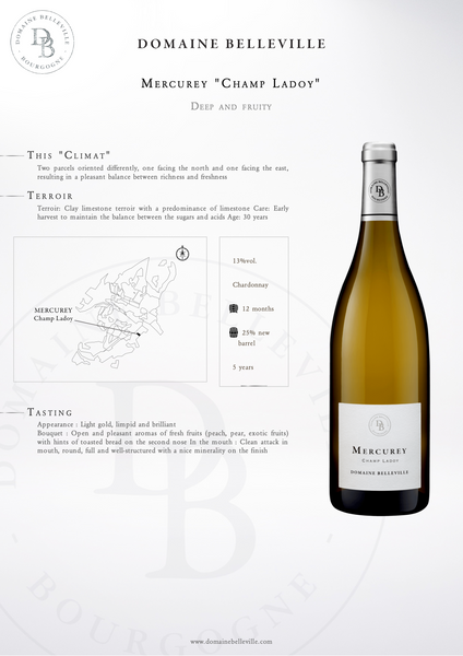 Domaine Belleville Mercurey Champ Ladoy Rouge 2023 750ml