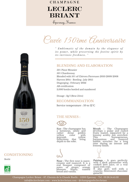 Champagne Leclerc Briant Cuvée 150th Anniversary 750ml