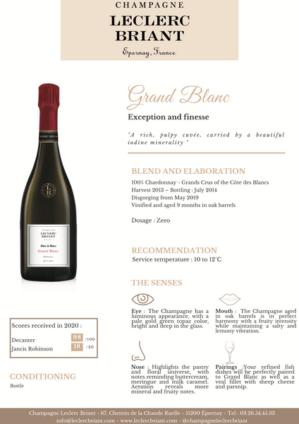 Champagne Leclerc Briant Grand Blanc 2013 750ml