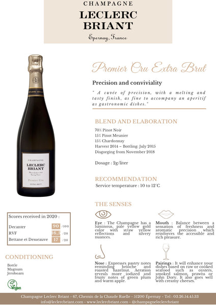 Champagne Leclerc Briant Premier Cru Extra-Brut 3000ml Jeroboam/Double Magnum