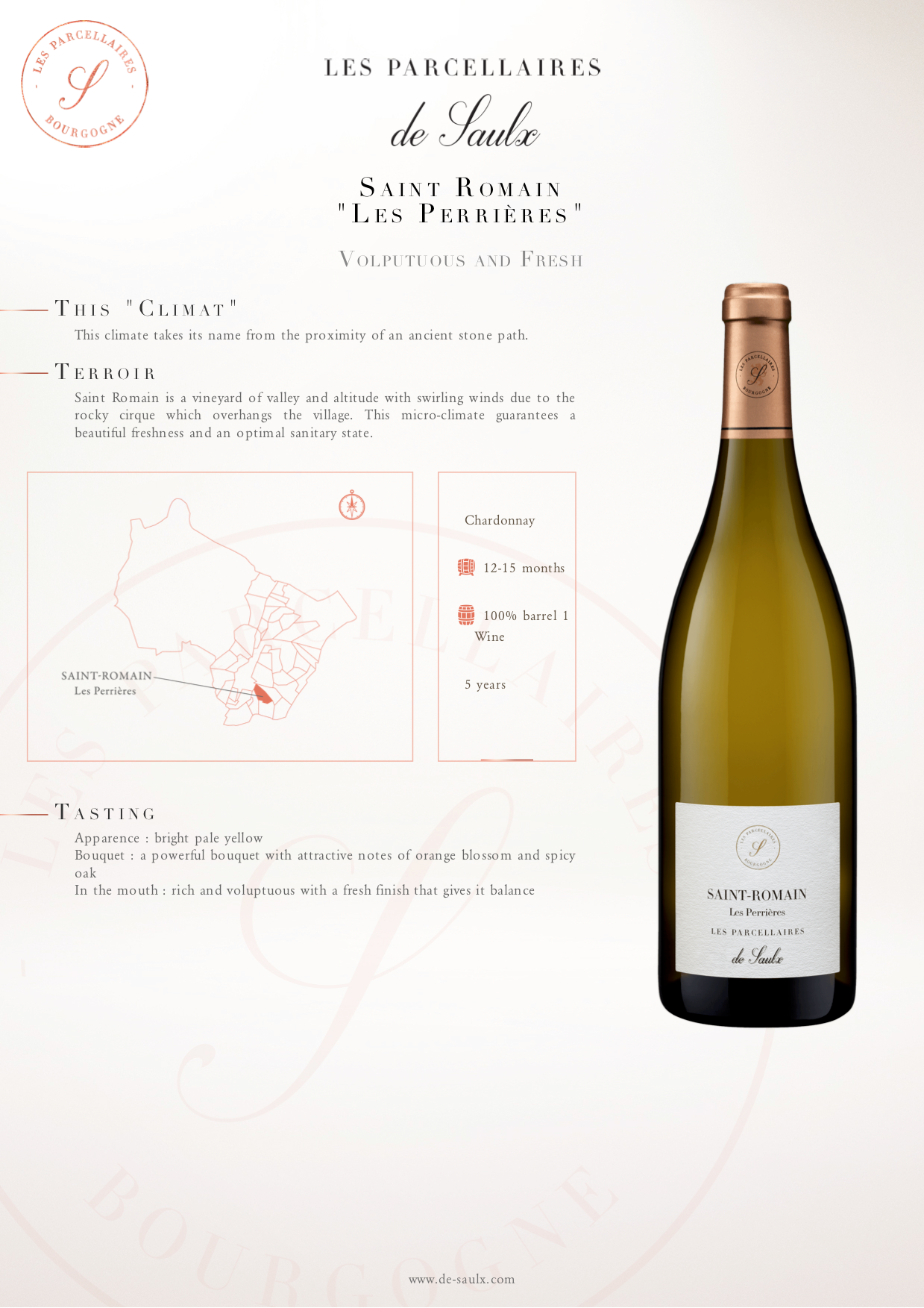 Les Parcellaires de Saulx Saint Romain Les Perrieres Blanc 2019 750ml