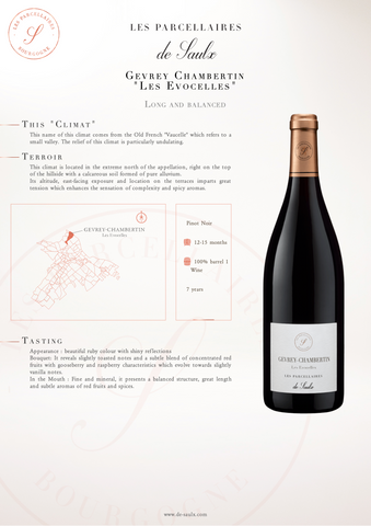 Les Parcellaires de Saulx Gevrey-Chambertin Les Evocelles Rouge 2018 750ml